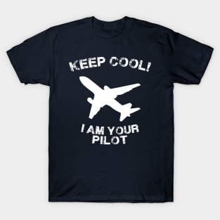 Because I'm The Captain aviation airpane pilot gift idea present T-Shirt